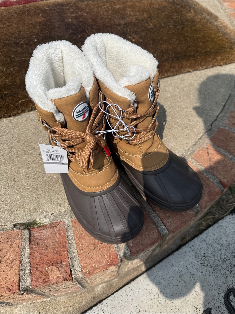 Nautica Kids Brown & Tan Waterproof Winter Boots